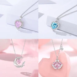 JIALIYUNG Optional European 100% S925 Sterling Silver Necklace Animal Pendant Clavicle Chain For Women Birthday Gift Jewelry