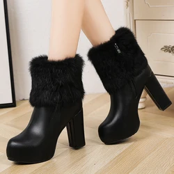 Winter Fashion boots style Square heel women femininas ankle boots botas woman masculina zapatos botines mujer chaussure shoes