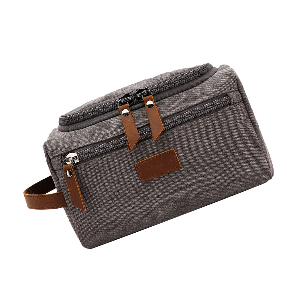 กระเป๋าเดินทางผ้าใบความจุขนาดใหญ่ล้างสีเทากระเป๋าเก็บแบบพกพา ganizer ธุรกิจกลางแจ้ง