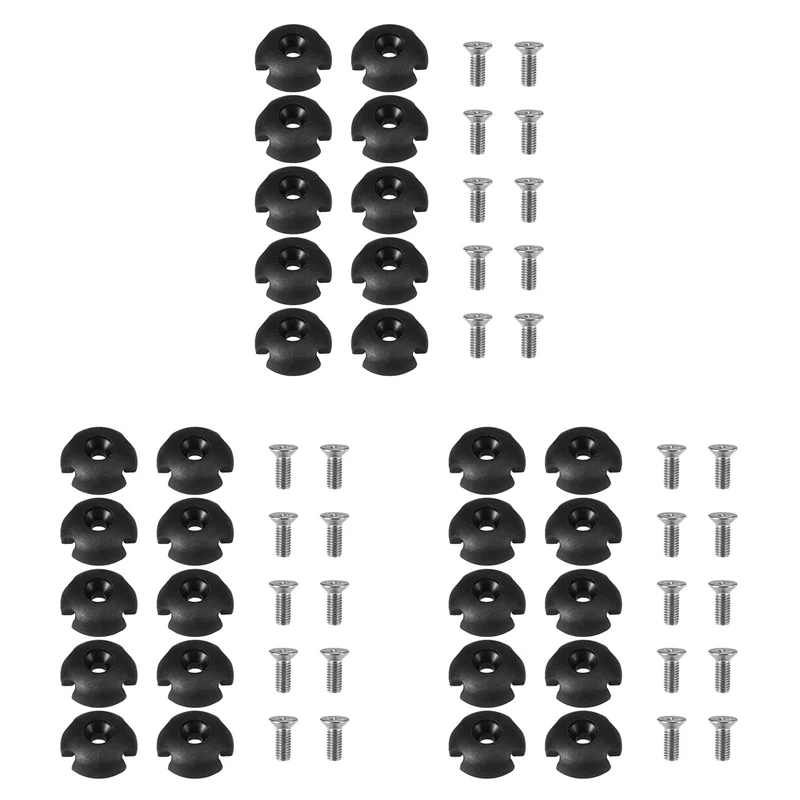 Ac29-30Pcs Deck Line Guide Slotted Round Out Pull Rope Buckle Fitting Accessories For Kayak Canoe Boat