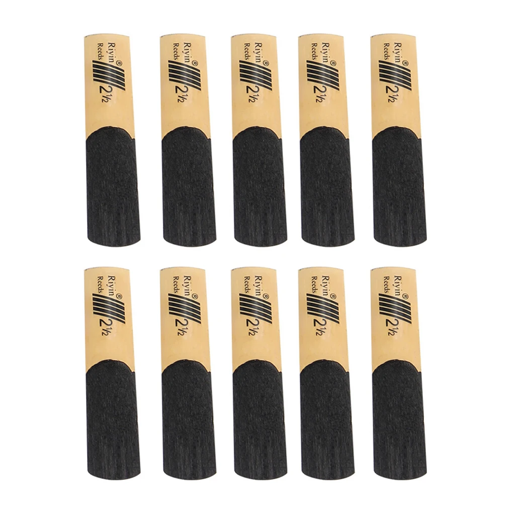 10pcs Soprano Saxophone Reed Sax Reed ชุดกล่องเก็บเครื่องดนตรีอุปกรณ์เสริม,1.5 Strength