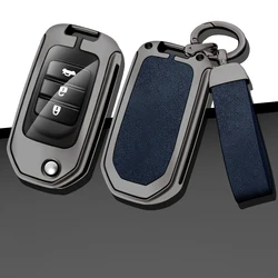 Fashion Zinc Alloy Car Key Case Cover Shell for Honda Civic 4d 9th Gen 10 Protective Keyless Shell Auto Interior Accessories