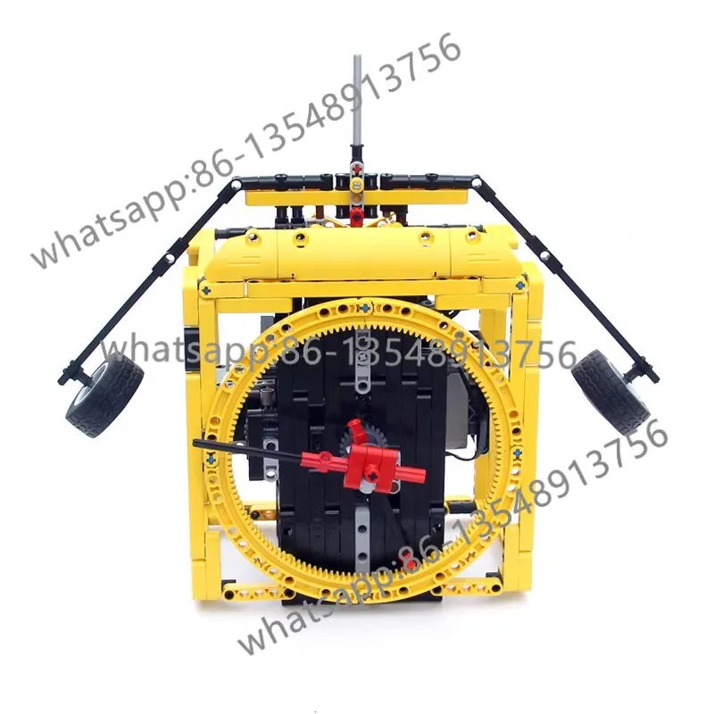 Domestic building block gear engineering machinery group model assembly clockwork pendulum electric mechanical clock