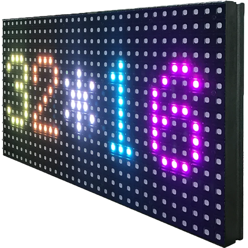 Imagem -05 - Módulo de Painel de Tela Led 3in ao ar Livre Smd3535 Rgb Full Color 256x128 mm 32x16 Pixels Scan p8 p8