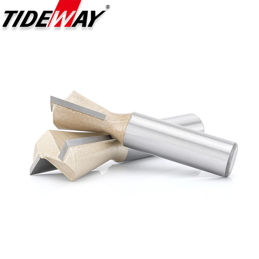 Imagem -04 - Tideway-dovetail Router Bits Fresa Conjunta Ferramentas para Móveis Construção Armários Gravura Ferramenta de Corte de Madeira