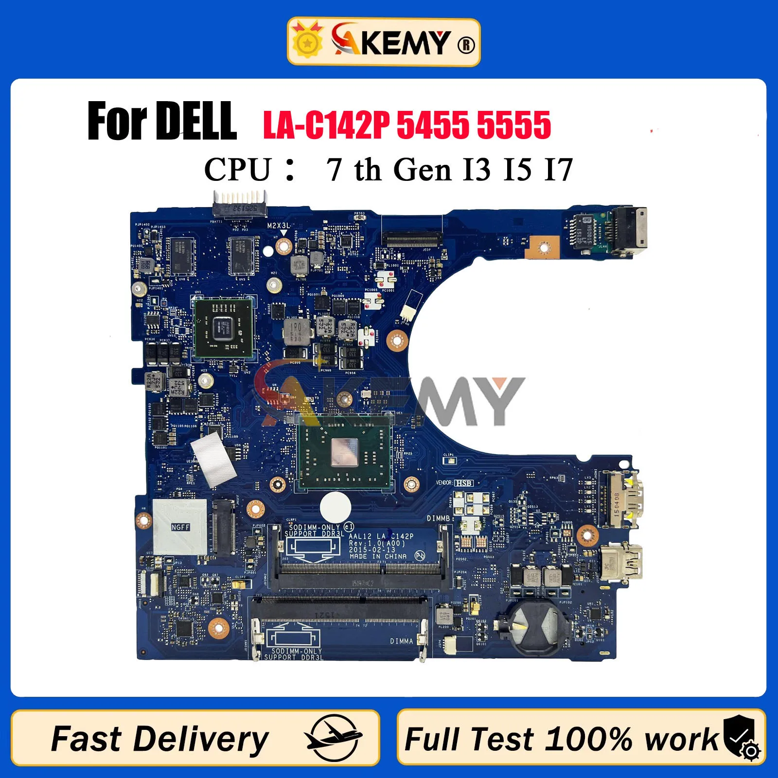 

Материнская плата для ноутбука Dell Inspiron 5455 5555 5755 AAL12 LA-C142P CN-01N0C6 CN-0VJRMW с HDMI 216-0867020 100% протестировано, ОК