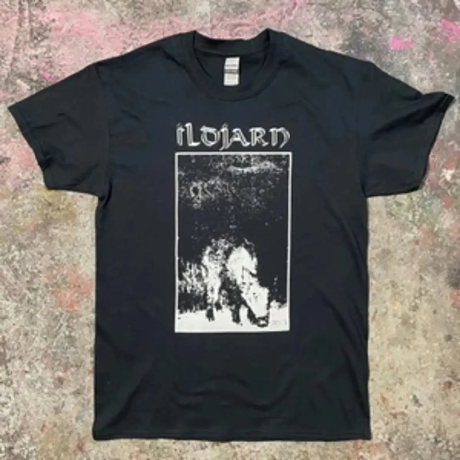T-shirt Ildjarn – Force, colère, forêt, poésie, vérités inconnues – Style vintage délavé, légèrement décontracté, mode homme élégante