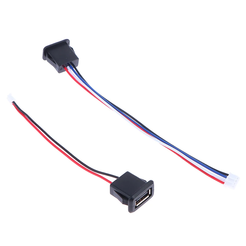 1Pc 2/4Wire USB2.0 Female Power Jack Charging Port Connector With PH 2.0 Cable Electric Terminals USB Charger Socket【Homeclub】