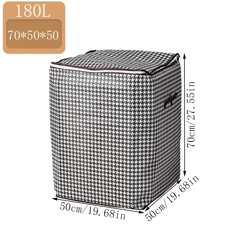 1/3Pcs Foldable Clothing Storage Bag, 180L Capacity Quilt Storage Box, Handheld, Dustproof Clothing For Home Storage