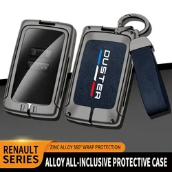 Auto TPU Zinc Alloy Key Case para Renault Duster Logo, Car Key Chain, Metal Key Shell, Car Interior Decoração Acessórios