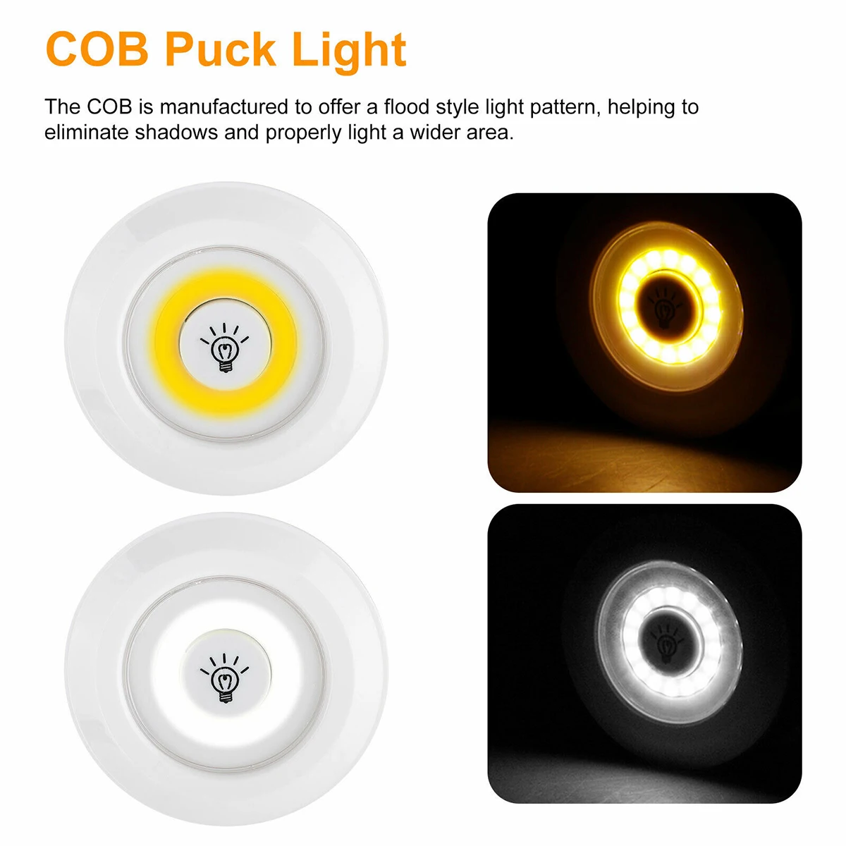 6 قطعة ضوء الليل اللمس عكس الضوء Cob خزانة الجدار مصباح لغرفة النوم الحمام المطبخ خزانة خزانة Led مصباح لجهاز الاستشعار #6