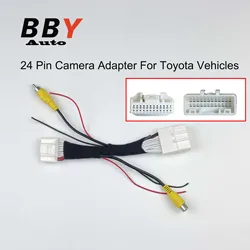 24Pin add or Retain Rear Camera Adapter Harness For Toyota Vehicles RAV4 Prado Levin Corolla Highlander Crown Cable wire 24P