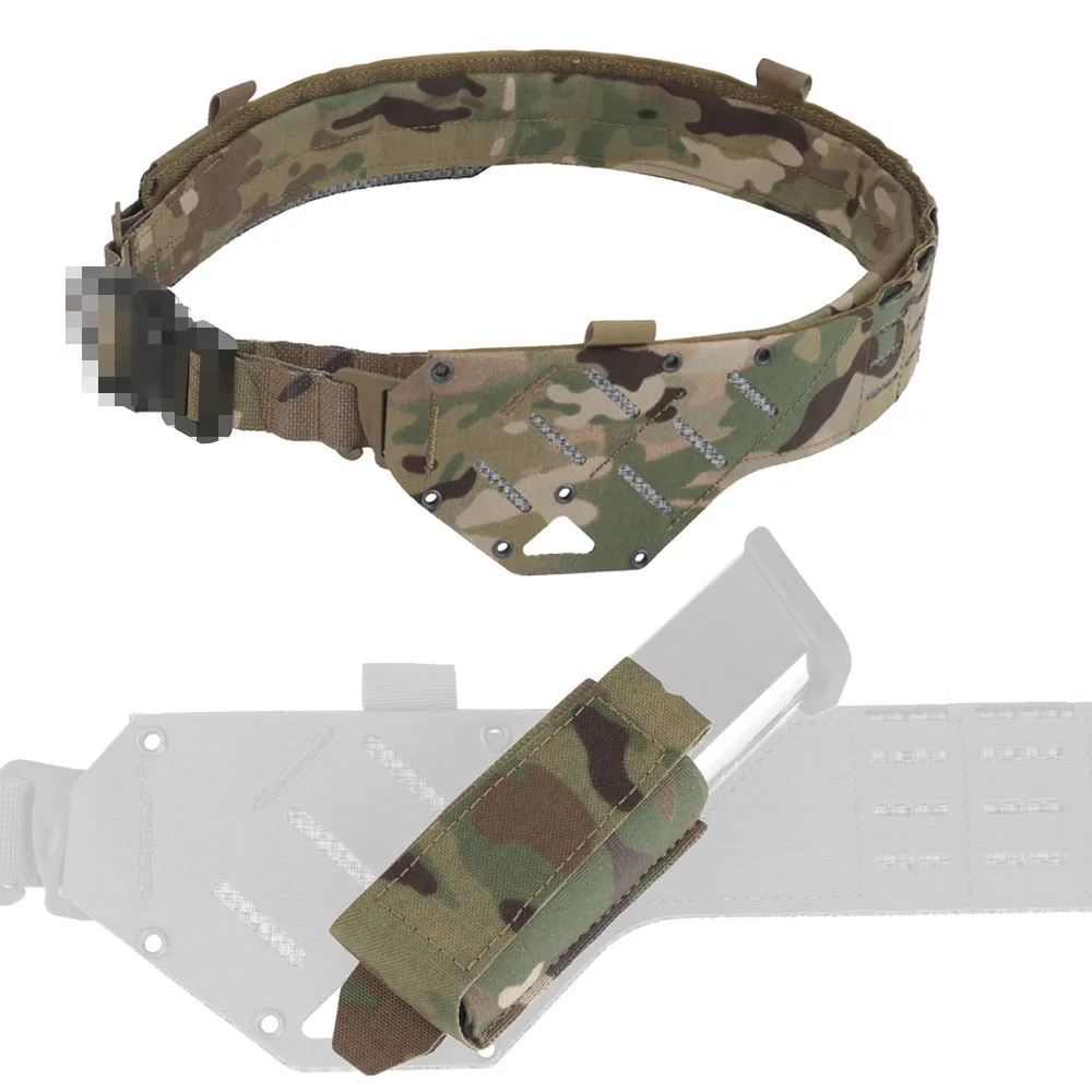 Taktischer Gürtel 2-in-1 mit Schnellverschluss-Metallschnalle für Outdoor-Jagd, Schießtraining, Airsoft, Kampfgürtel mit MOLLE-Magazintasche