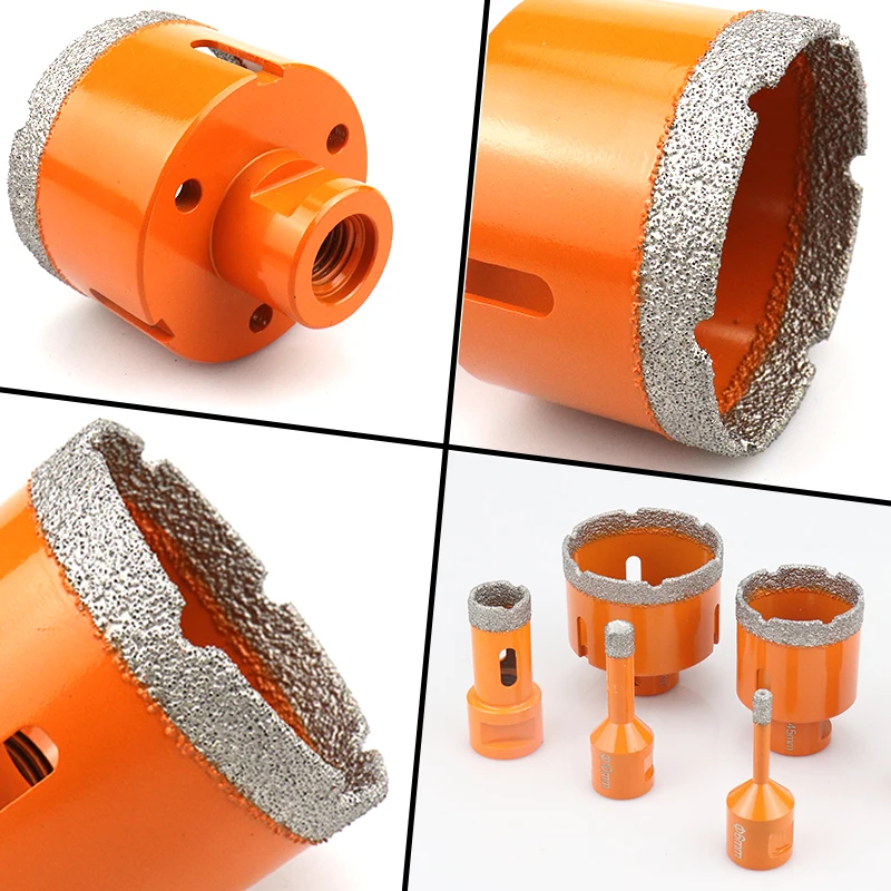 Diamond Brazed Core Dry Drill Bit 1 Pcs M14 For Porcelain Tiles Marble Glass Crowns Drill Granite Hole Saw Hole Cutter Tools