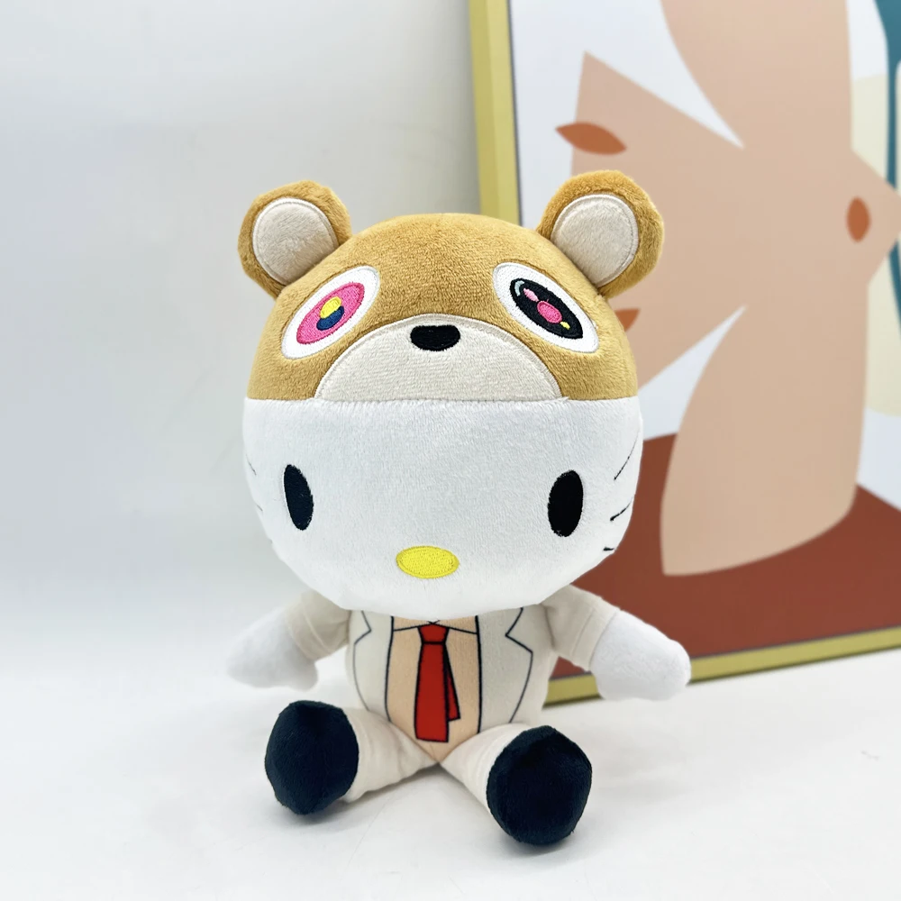 Kanye Kitty Plush Doll Plushies Kanye Dropout Bear Teddy Bear Plush Toys Kanye West Graduation Soft Stuffed Home Room Decor Doll