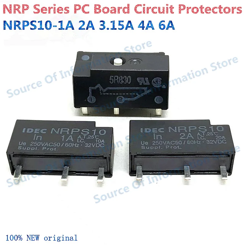 NRPS10-1A -2A  -3.15A -4A  -6A, PC Board Circuit Protectors Relay