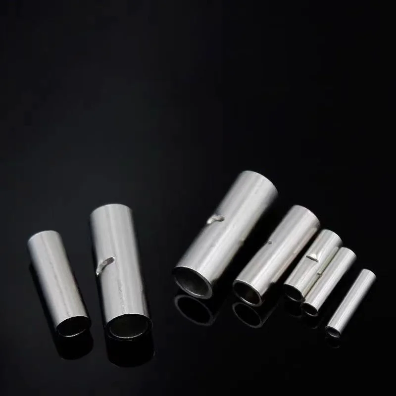 200 قطعة النحاس العارية المعلبة تجعيد محطات عدة لصق موصلات الأسلاك النحاس العارية المشتركة أنبوب AWG8 12-10 14-12 18-14 22-18 24-22 #5