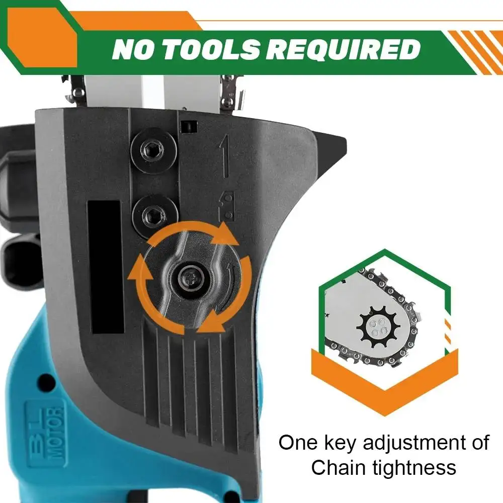 2000W 12 Inch Electric Chainsaw Brushless Motor Automatic Oil Lubrication  Wood Tree Branches Cutter Saw for Makita 18V Battery