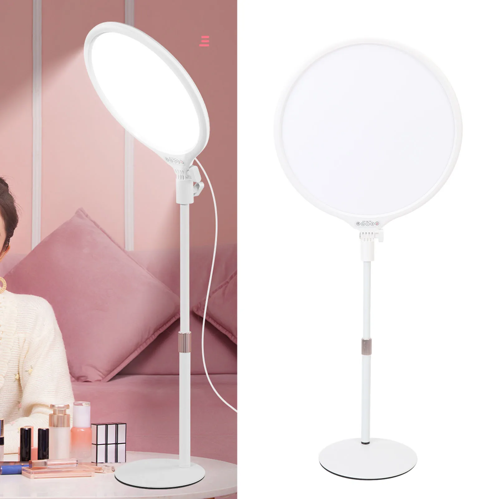 Desktop Selfie Light 2900K-6600K Easy To Assemble Selfie Fill Light 9 Levels Brightness 3 Colour Temperatures for Photography