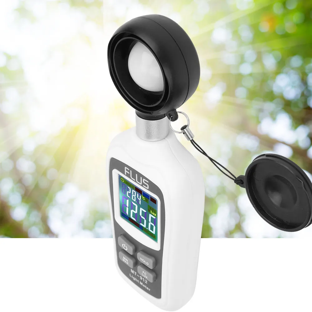 Digital Light Meter Features Color LCD Display Screen Backlight Function Short Sampling Time High Accurate Portable Photometer