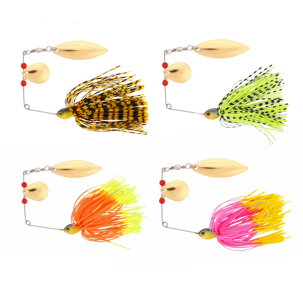 

Goture 4pcs/lot 15.4g 90mm Spinner Bait With Skirt Wobblers Bladed Spinnerbait Buzzbait Fishing Tackle For Bass Trout Pike