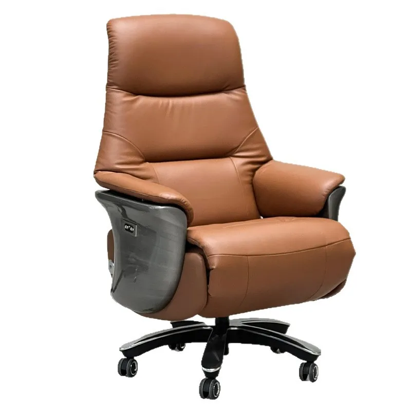 

Electric boss chair light luxury high sense comfortable sedentary president lunch break can lie down leather massage office
