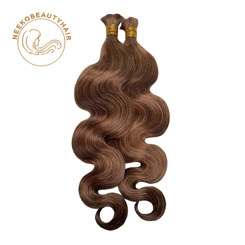 الجسم موجة السائبة الشعر البشري الشوكولاته اللون البني لا لحمة 100 جرام/الحزمة مزيج تسليط الضوء على براون بوهو الضفائر شعر الإنسان تجديل الشعر