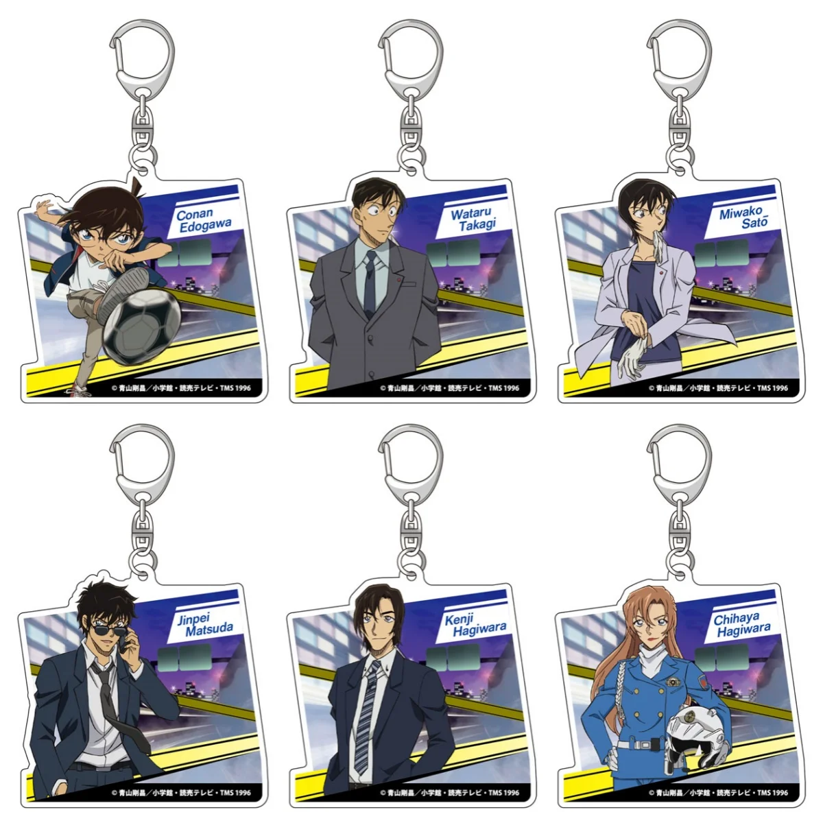 Anime Detective Conan llavero acrílico colgante bolsa coche llavero accesorios presente Firend regalos de navidad