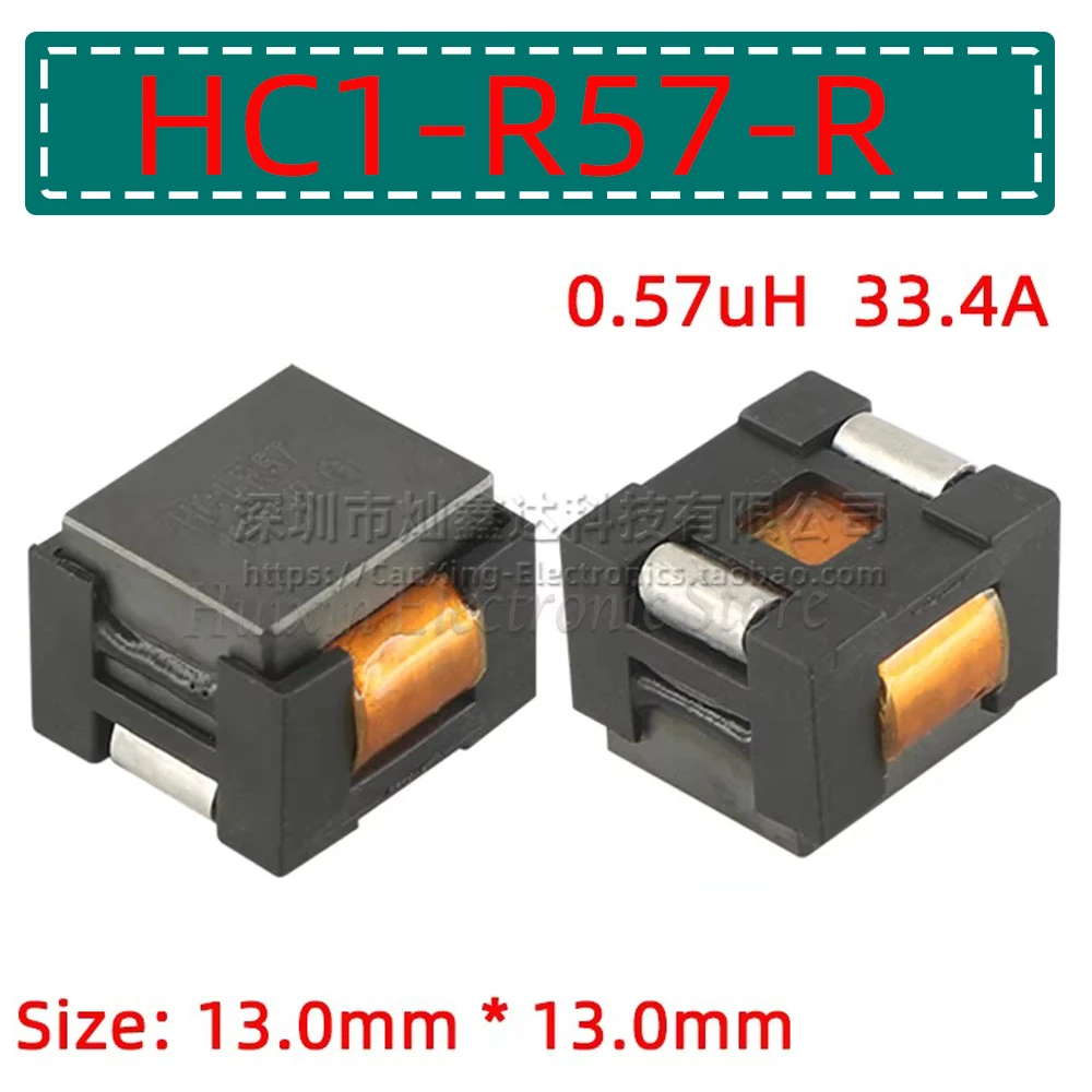 5pcs HC1-R57-R HC1-R57 SMD SMT Moulded Power Inductor Inductance 0.57uH 33.4A High Current Filter 13*13mm