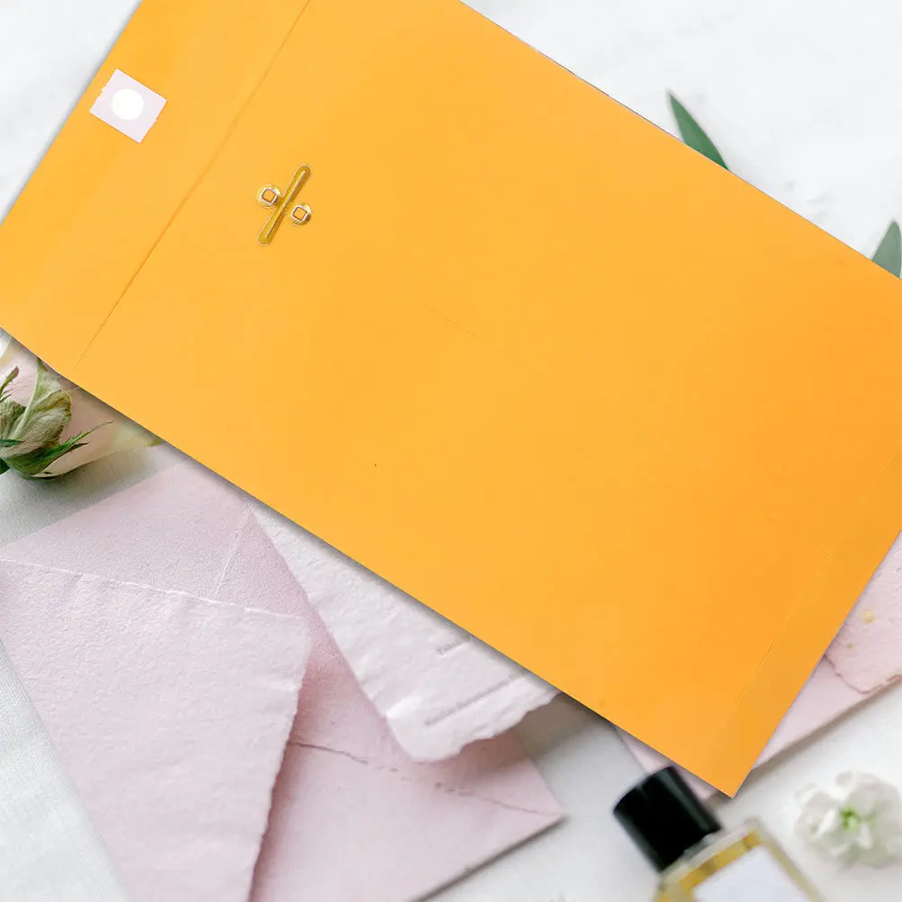 

100Pcs Manila Kraft Clasp Envelopes Letter Size for Documents Mailing Office School Storage Kraft Envelope Clasp Envelopes