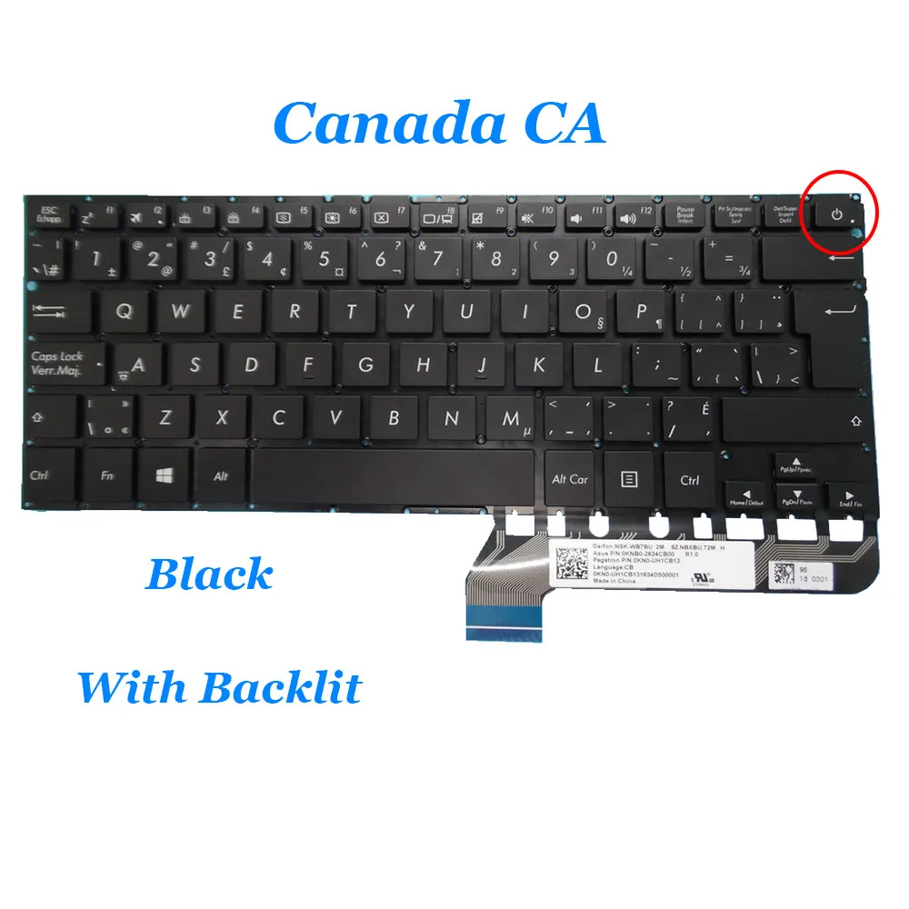

CA\CZ\JP Laptop Keyboard For ASUS UX360U UX360UA UX360UAK Without frame