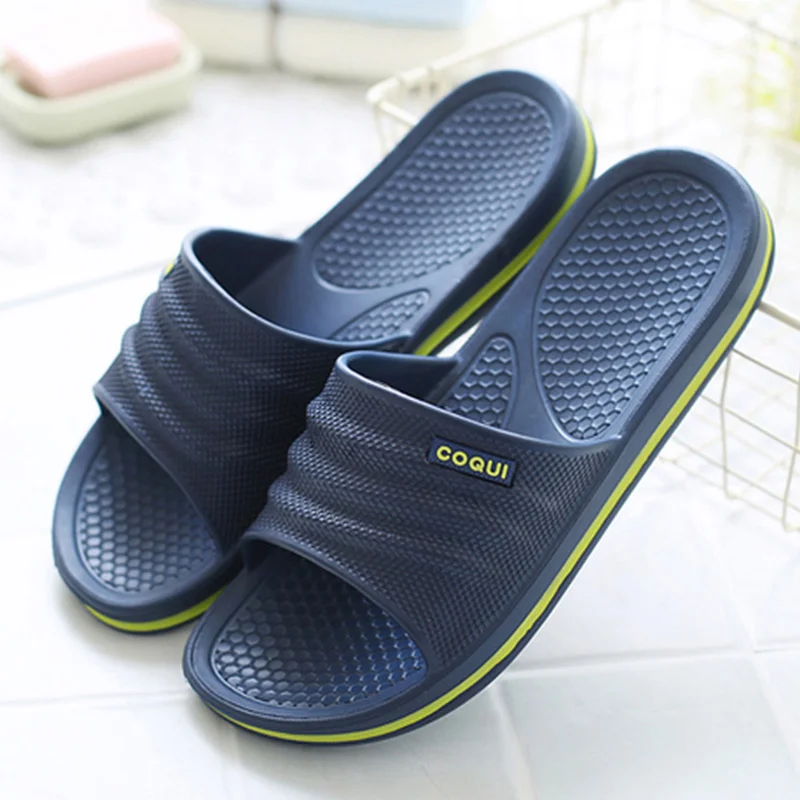 Men Slippers for Home Concise Non-slip Unisex Shoes Soft Comfortable Indoor Slippers Women Summer 2023 Classic Bathroom Slippers