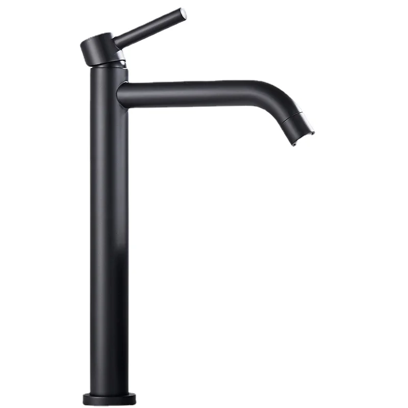 

Hot & Cold Water Faucet Single Handle Basin Faucet Countertop Mount Bathroom Sink Faucet Matte Black/Gun Grey