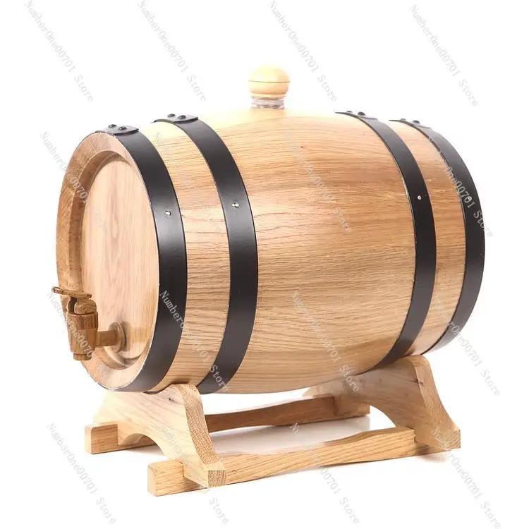 Solid wood gall-free wine fermentation barrel winemaking barrel Home-brewed wine barrel