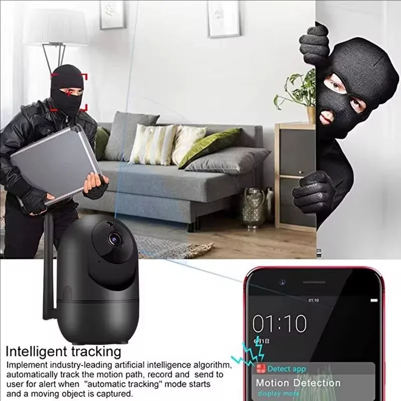 Wifi IP Camera Smart Home Auto Tracking 1620P Full Night Vision Network Wireless CCTV Video Baby Security Camera