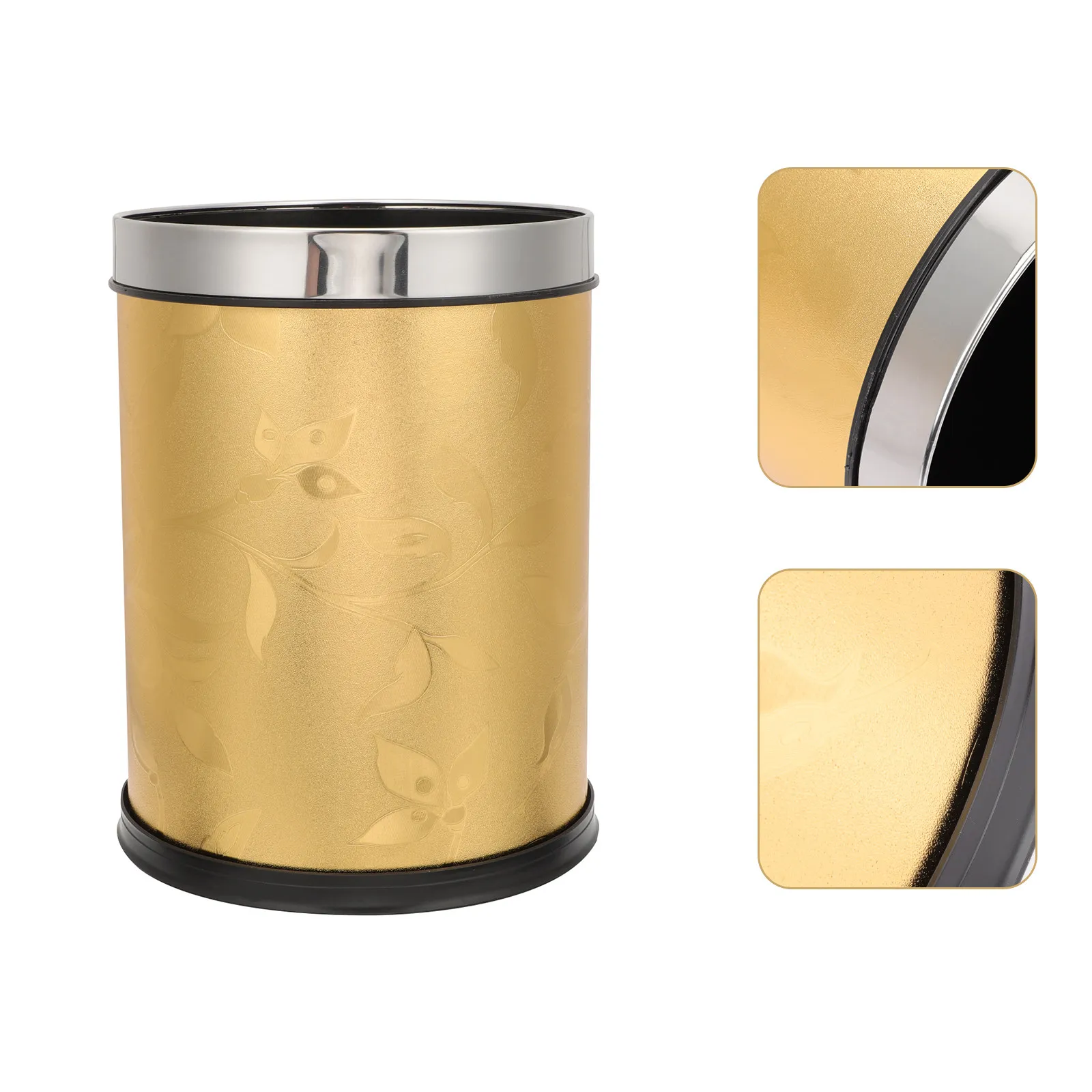 

Круглое мусорное ведро премиум-класса с усиленным дном, устойчивая конструкция для ванной, угла дома, домашнего офиса, спальни, для мусора и бумаги