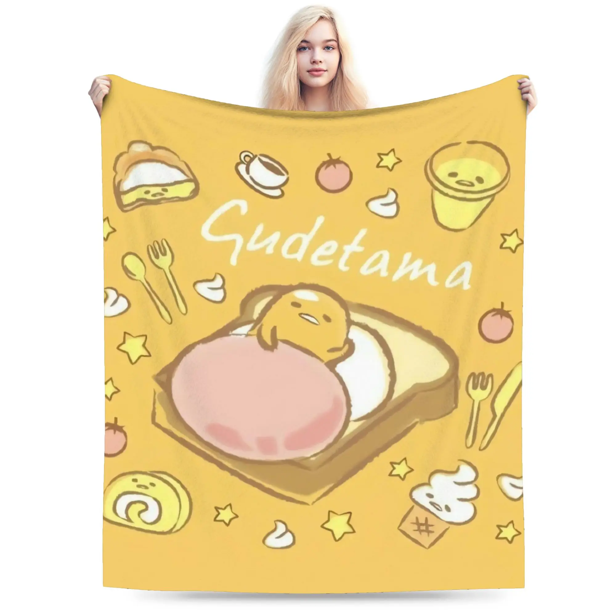 

Lazy Egg Gudetama теплое мягкое одеяло для девочек и мальчиков плюшевое одеяло с графическим рисунком дивана, кресло, фланелевое покрывало, чехол для дивана-кровати