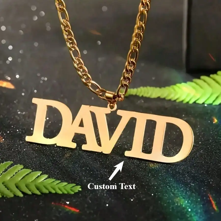 Personalized name necklace, elegant and exquisite style, using stainless steel chain, suitable for men and women to wear, is an