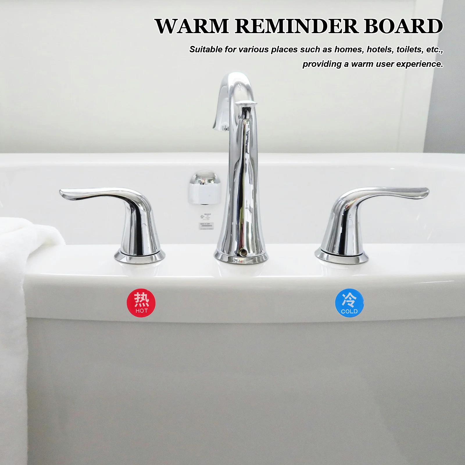 10pcs Cold Hot Water Indicator Sticker Clear Acrylic Bathroom Faucet Label Durable Temperature Identification For Home Hotel