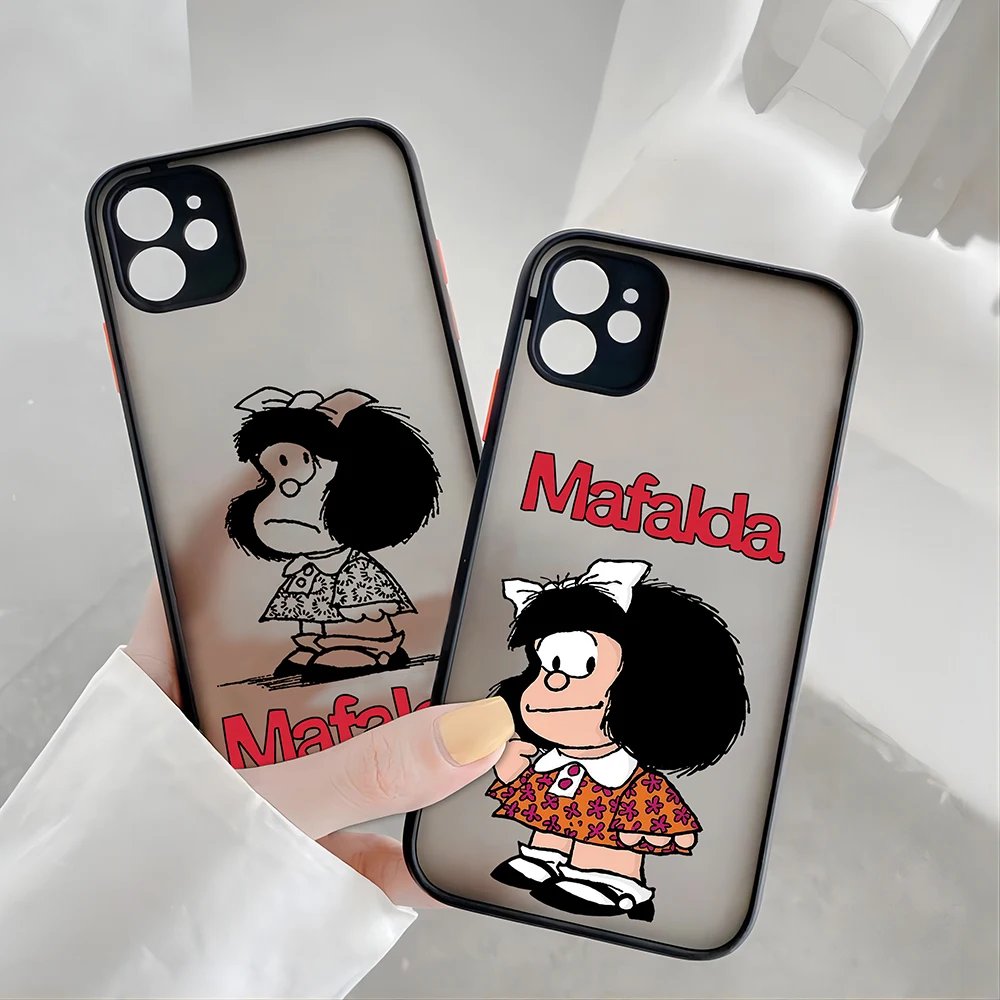 Comics Mafaldas New Hot Phone Case For Xiaomi Redmi Note 13 12 11 10 10C 10X 9 9A 9T 9C 8 7 Pro Plus 5G Matte Transparent Cover