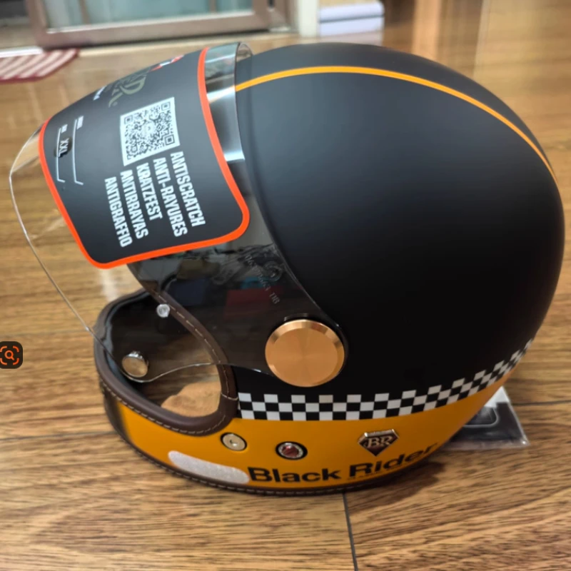 BEON DOT ECE Approval Full Face Motocross Carbon Fiber Helmet BR50 Glassfiber Vintage Motorcycle Professional Retro Helmets