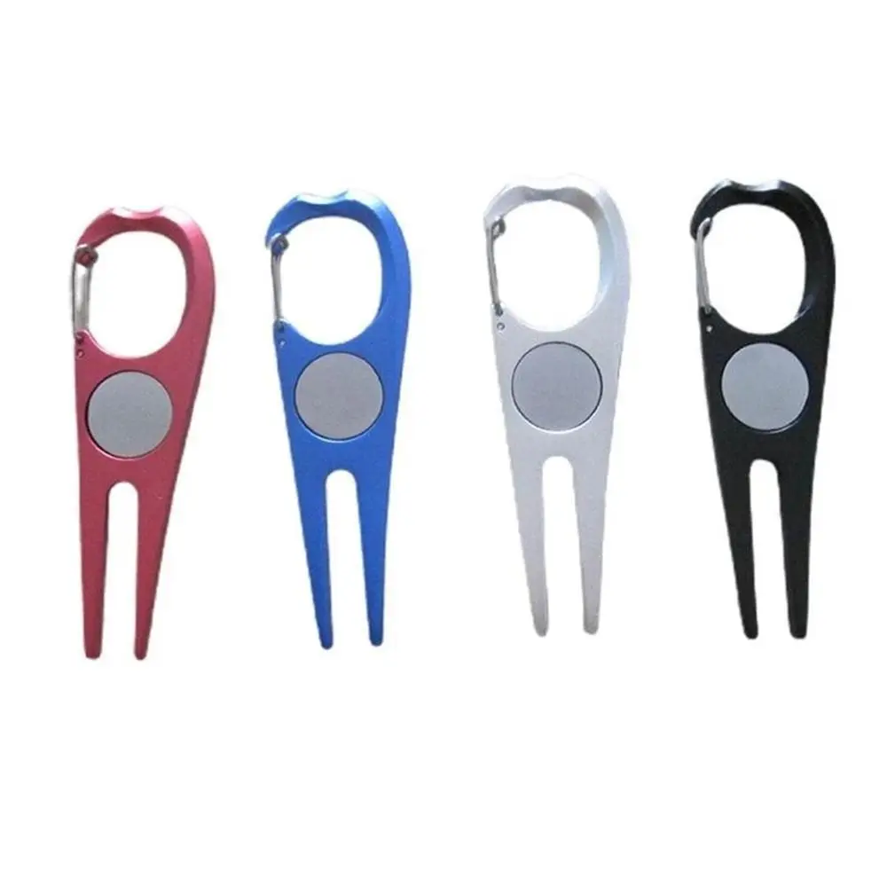 Aluminium Alloy Ball Fork Green Fork Outdoor Golf Divot Tool Golf Pitch Golf Pitch Accessories Divot Repair Tool