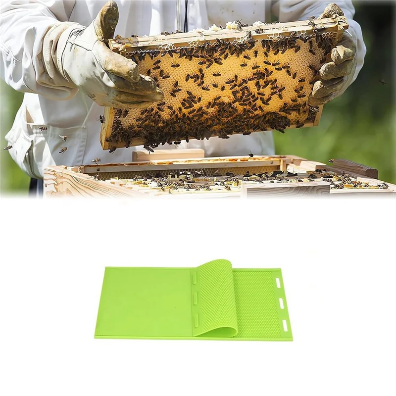 Stampo per lastra di cera d'api in silicone da 5,4 mm, fondotinta in cera d'api Stampo per stamper Attrezzatura per apicoltura Fondotinta per nido