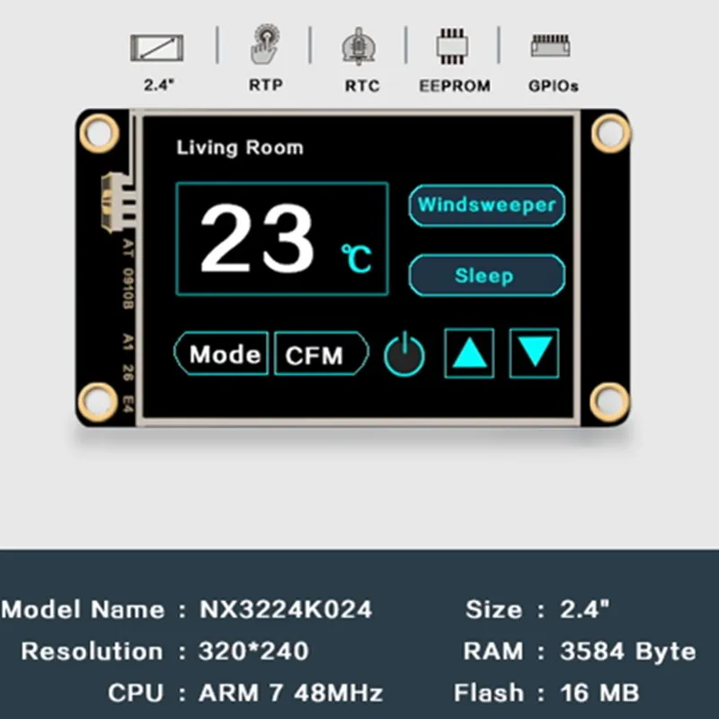 NX3224K024 2.4-inch human-computer interaction interface HMI enhanced English version official and genuine