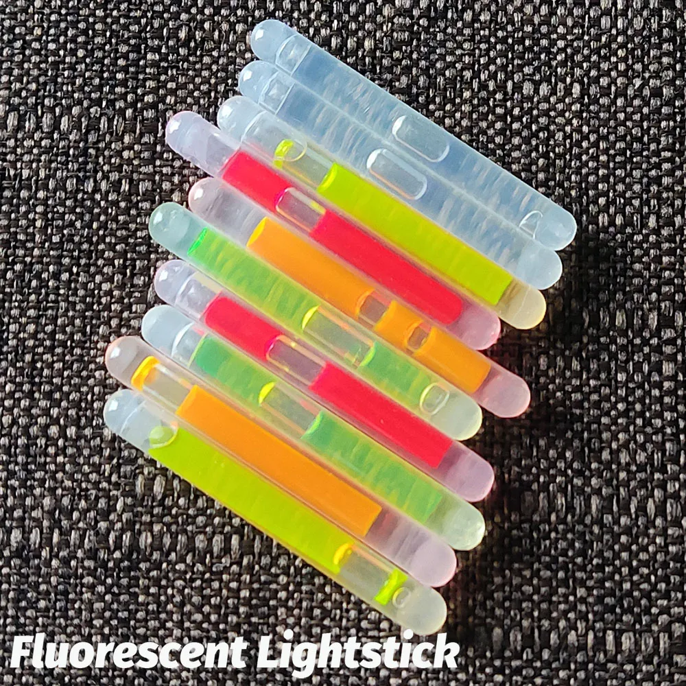 10PCS/Bag Fireflies 4.5*40mm for Fishing Float Fluorescent Lightstick Light Night Rod Lights Tool Bright Dark Colored Glow Stick