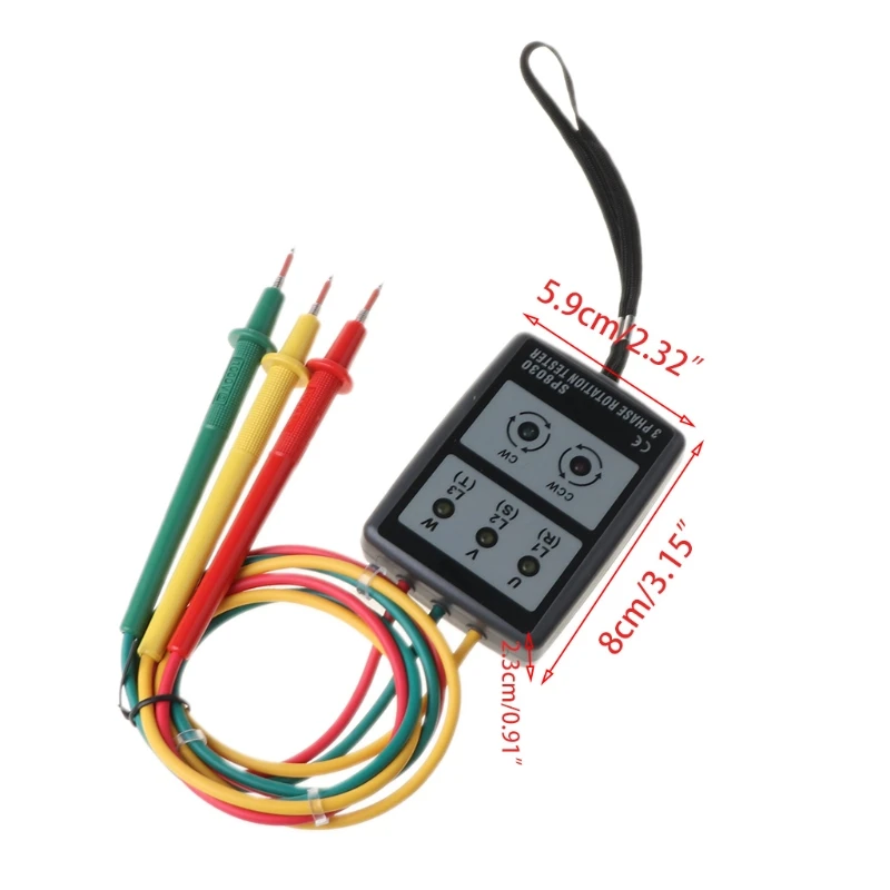 per rotazione fase digitale intelligente con indicatore LED Tester SP8030 Nuovo