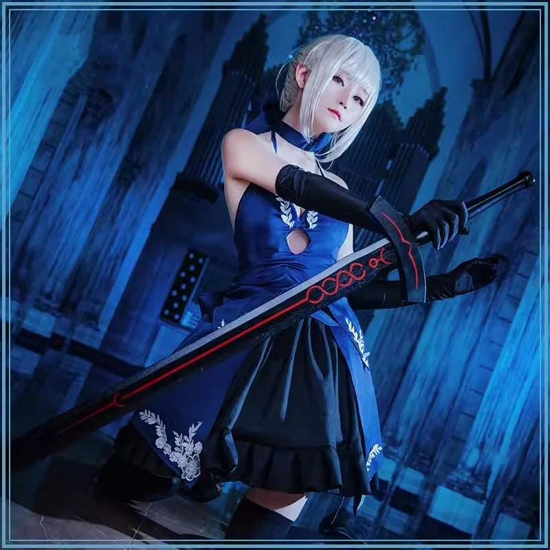 Fate Stay Night szabla Alter przebranie na karnawał peruka komplet kombinezon kobiety Sexy Dress Altria Pendragon FGO kostiumy