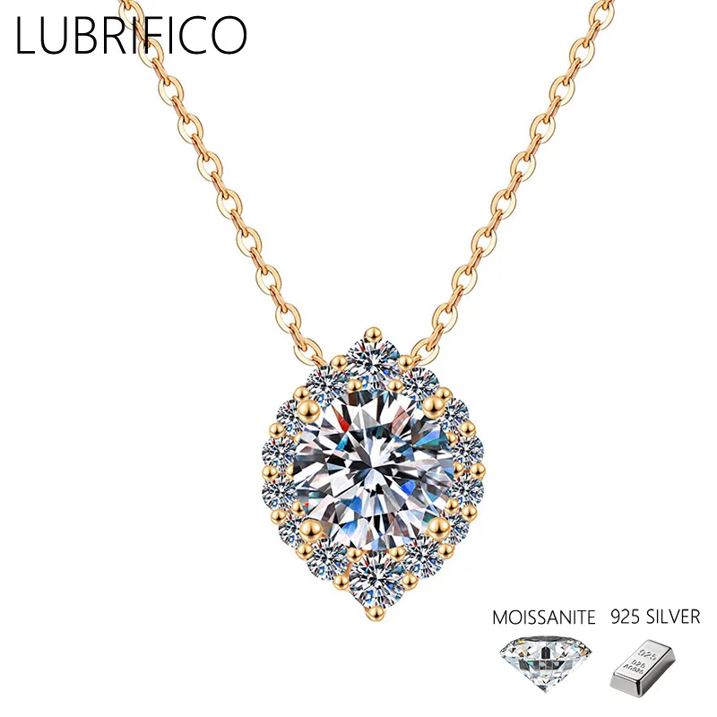 

Ожерелье овальной формы с муассанитом, 1,0 карата, цвет D, стерлинговое серебро 925 пробы, подвеска с бриллиантами для женщин, ювелирные изделия, свадебная вечеринка