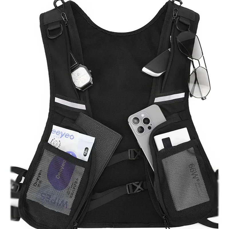 Outdoor Sports Cross-country Multi-pocket Vest Marathon Vest Backpack Suitable for Running Cycling Fishing Mountaineering