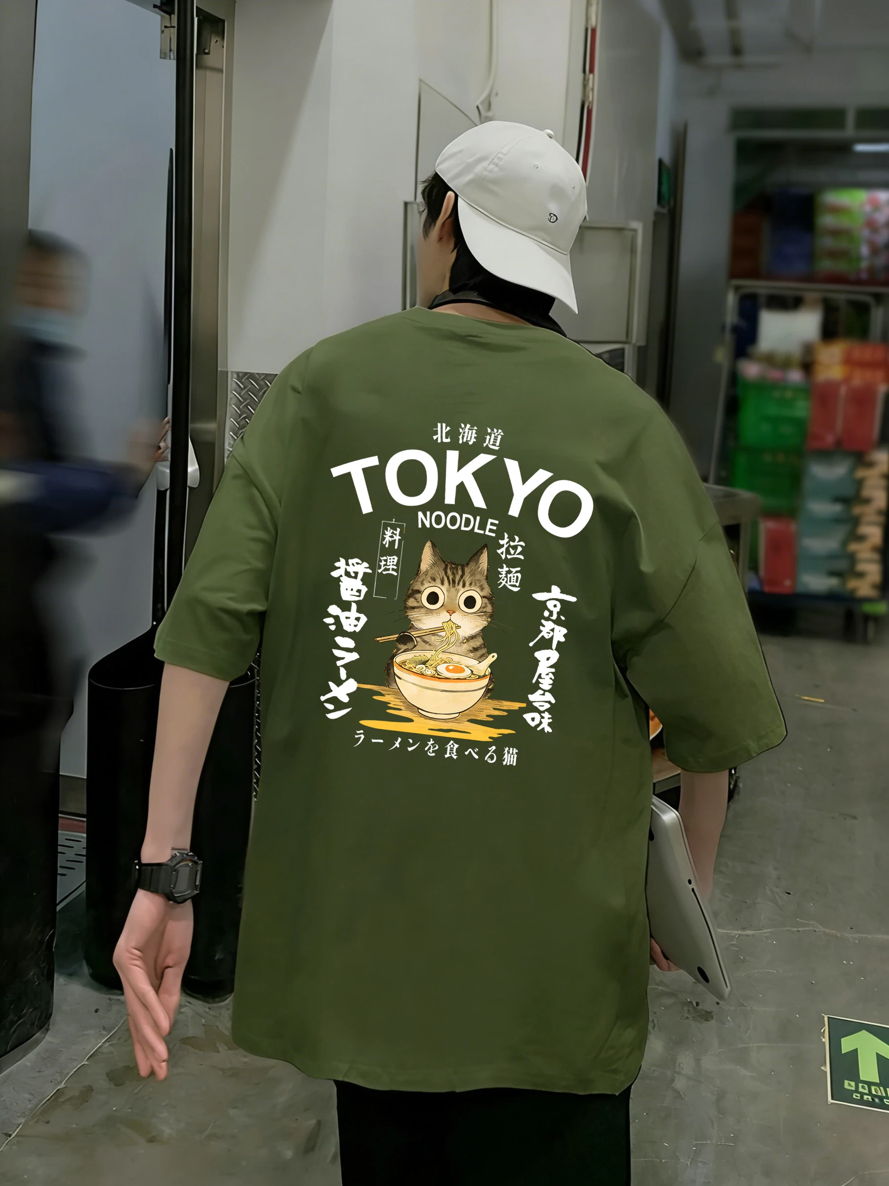 Noodles Cuisine In Tokyo Is Delicious T Shirts Man Cotton Fashion T-Shirt Casual Oversized Clothes Summer Hip Hop Men'S Clothing